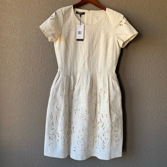 Lafayette 100% linen shortsleeved crew neck dress